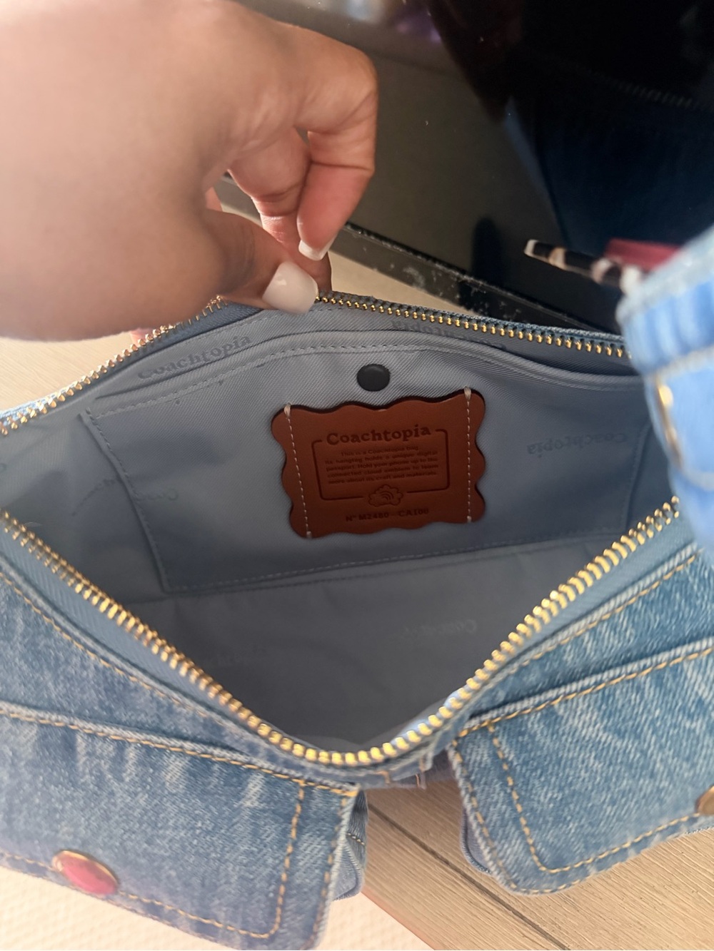 Coachtopia Denim Shoulder bag - Picture 4 of 6